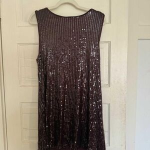 Ardene Sequin Midi Dress in Dark Brown